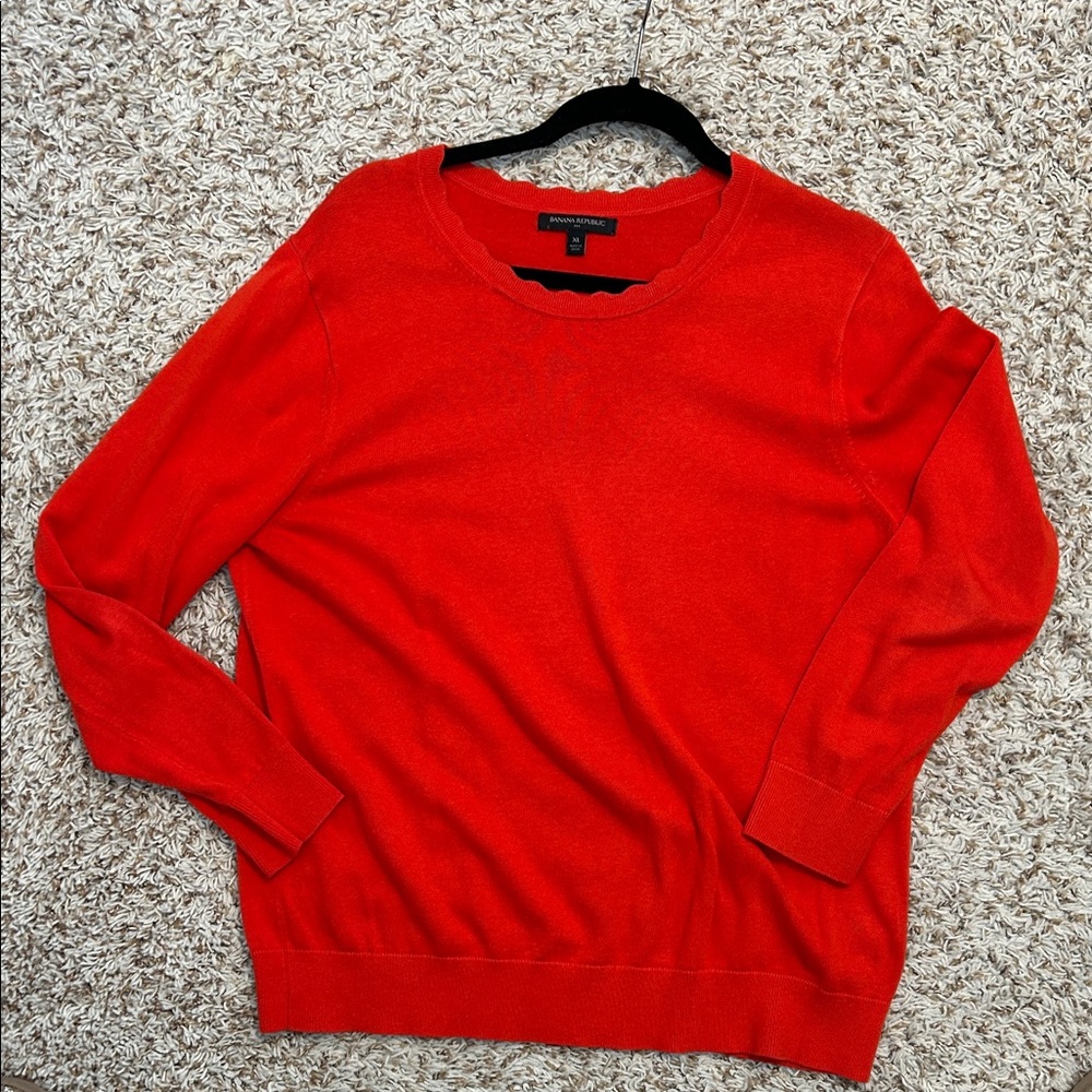Vibrant Orange Long Sleeve Sweater